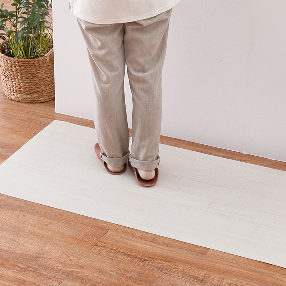 水拭きできるクッションフロア クリーム 45×270 メーカー直送 ▼返品・キャンセル不可【他商品との同時購入】