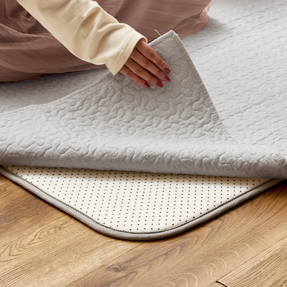 綿100%のイブルラグマット アンダーラグ Bセット グレー メーカー直送▼返品・キャンセル不可【他商品との同時購入不可】