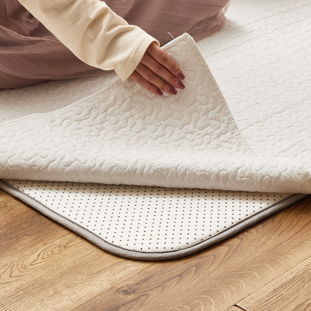 綿100%のイブルラグマット アンダーラグ Bセット アイボリ メーカー直送▼返品・キャンセル不可【他商品との同時購入不可】