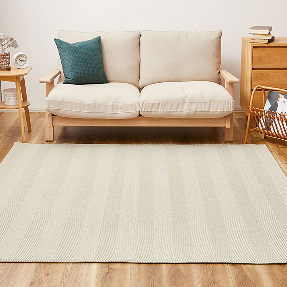 洗えるヘリンボンラグ ボーナ グリーン190×240 メーカー直送▼返品・キャンセル不可【他商品との同時購入不可】