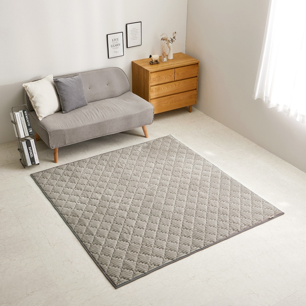 くすみカラーのストライプフランネルラグ ショコラ グレージュ メーカー直送?返品・キャンセル不可【他商品との同時購入不可】