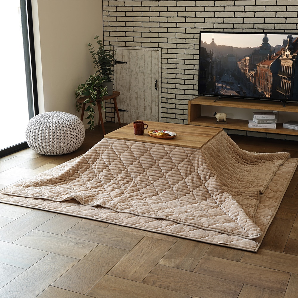 こたつ布団にもなるクッション寝袋 ショコラ キャメルベージュ メーカー直送?返品・キャンセル不可【他商品との同時購入不可】