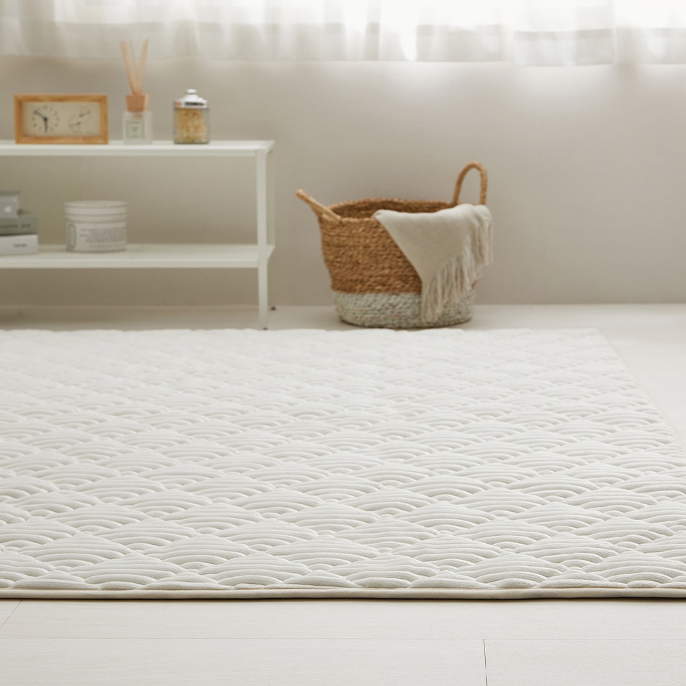 くすみカラーのストライプフランネルラグ ショコラ ミルクホワイト メーカー直送?返品・キャンセル不可【他商品との同時購入不可】