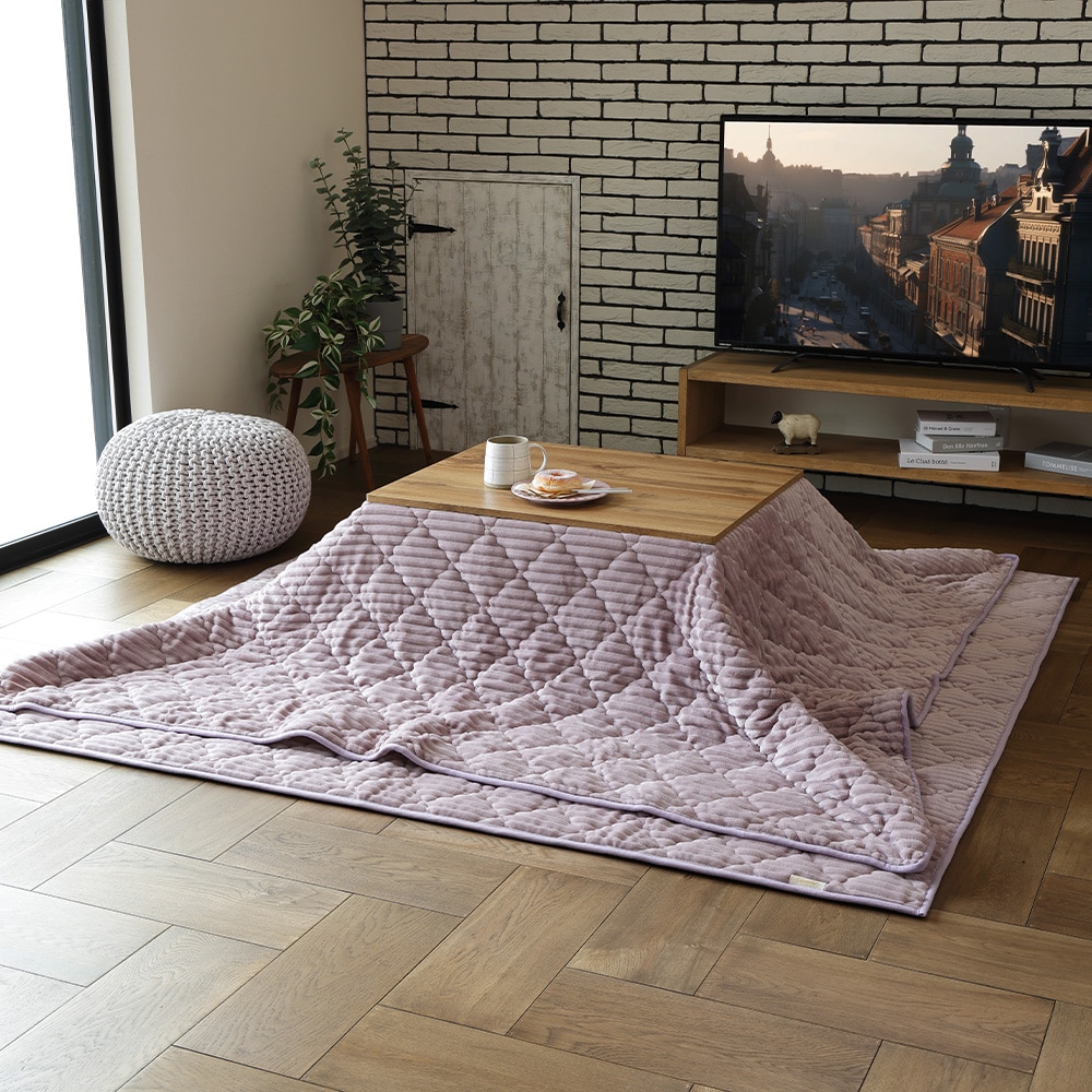 こたつ布団にもなるクッション寝袋 ショコラ ダスティパープル メーカー直送?返品・キャンセル不可【他商品との同時購入不可】