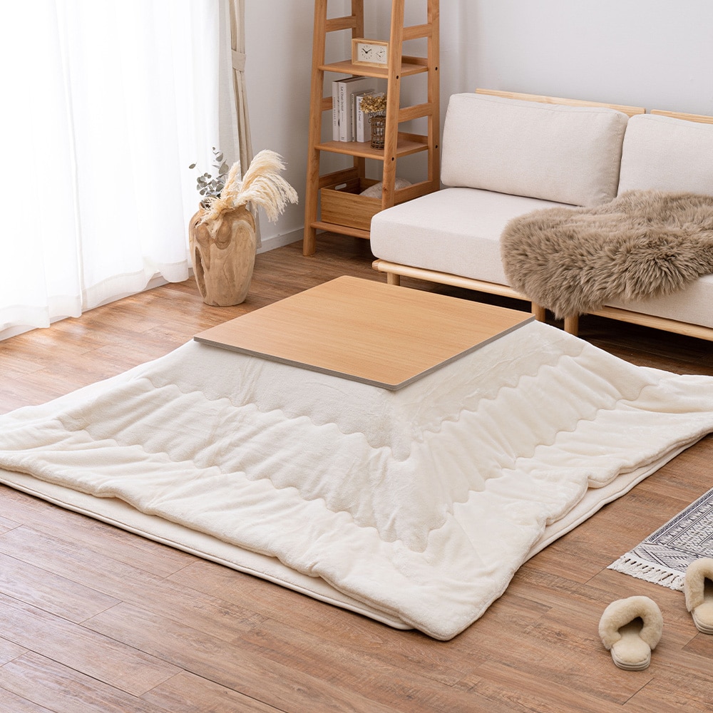 メレンゲタッチのこたつ掛けふとん アイボリー170x170 メーカー直送?返品・キャンセル不可【他商品との同時購入不可】