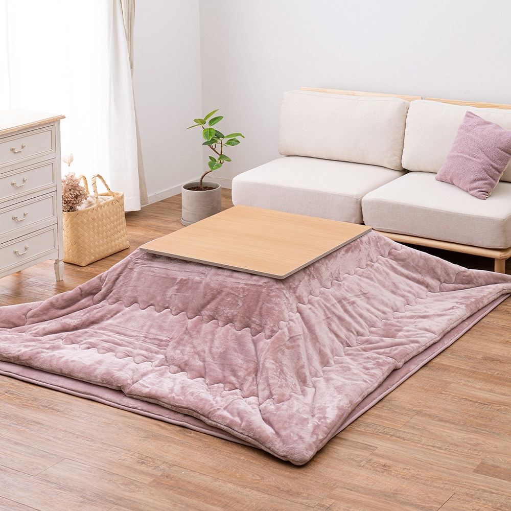 メレンゲタッチのこたつ掛けふとん ピンク170x170 メーカー直送?返品・キャンセル不可【他商品との同時購入不可】