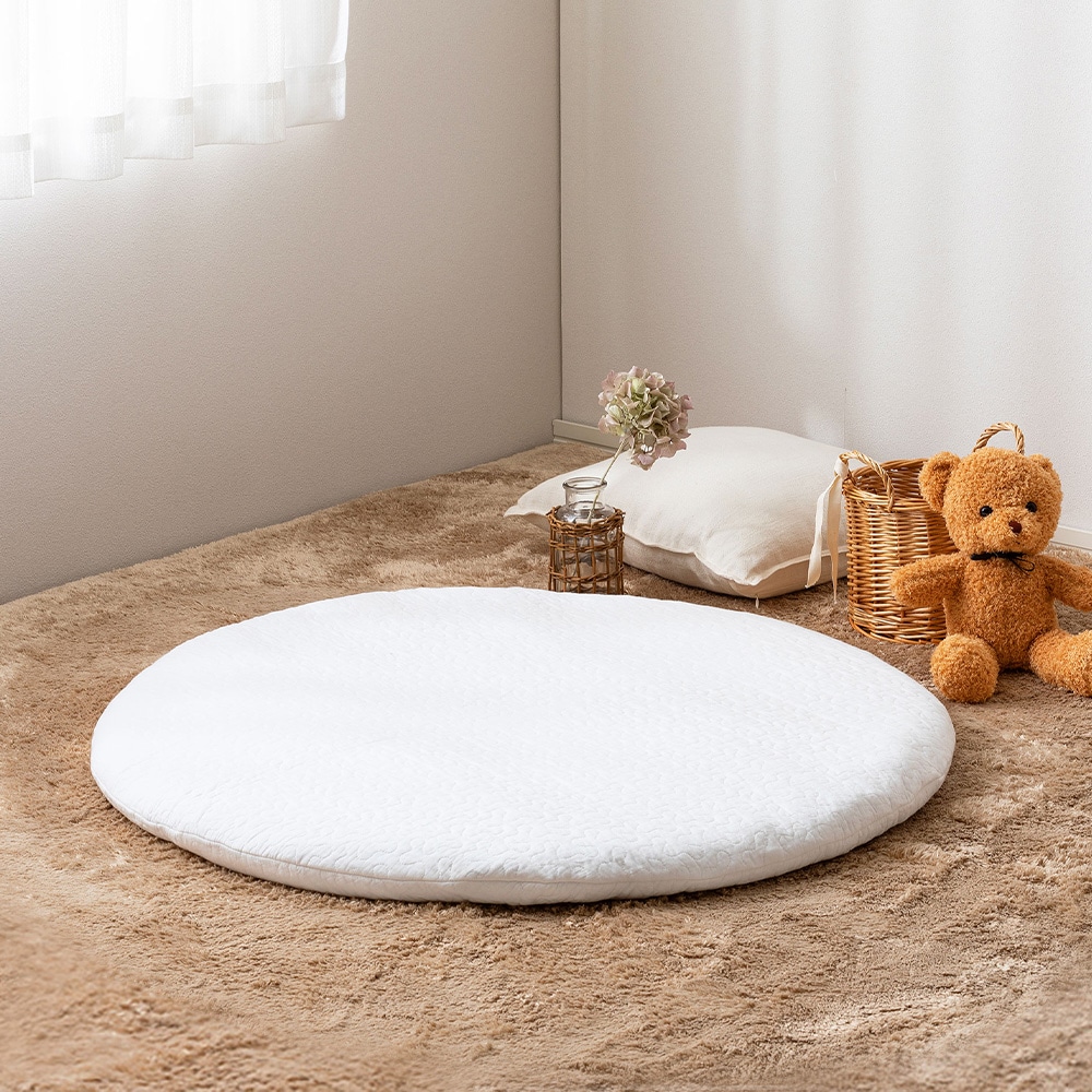 綿100%イブルマルチマット デコール アイボリー100R メーカー直送▼返品・キャンセル不可【他商品との同時購入不可】