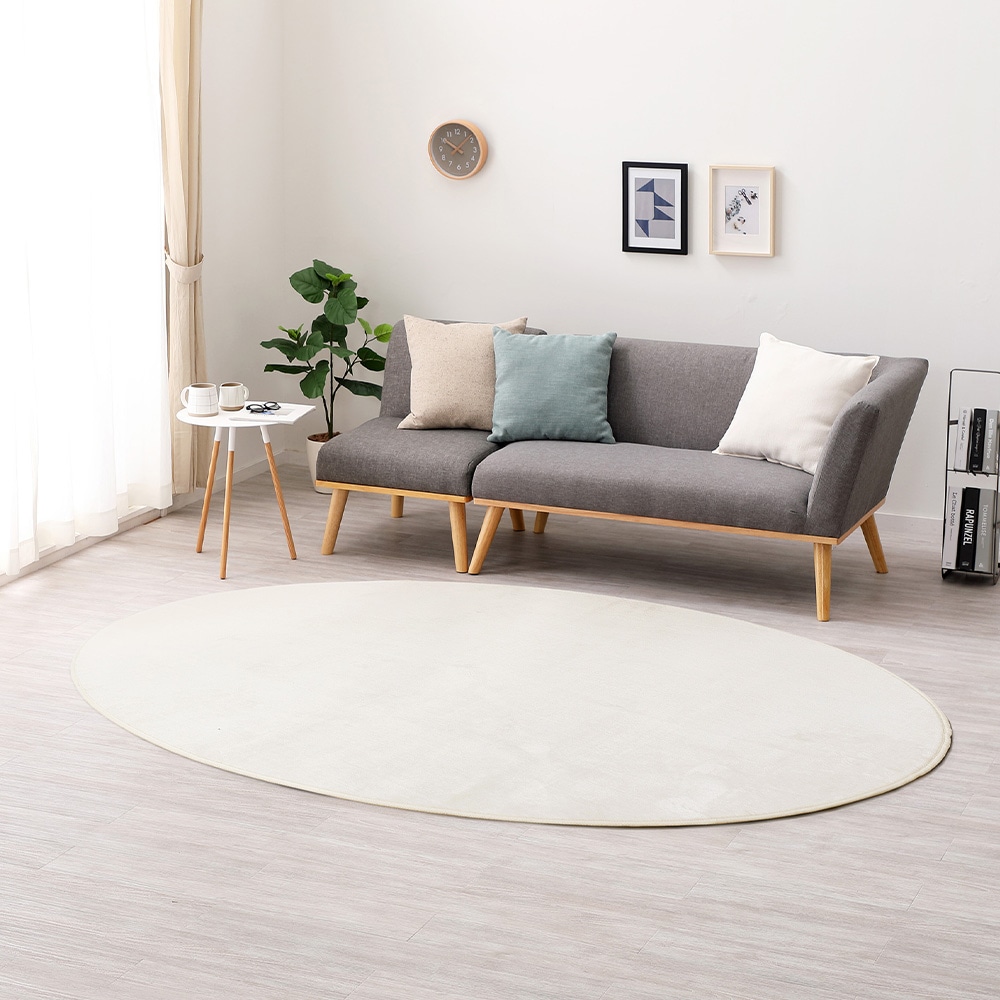 メレンゲタッチの洗えるコンパクトラグ アイボリー160x220 メーカー直送?返品・キャンセル不可【他商品との同時購入不可】