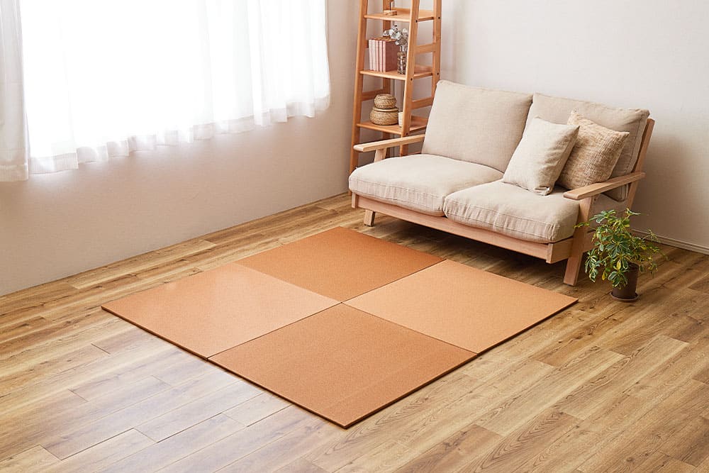 DIY畳 樹 同色3枚セット BR 82×82×1.3cm 【直送品】 返品・キャンセル・他商品と同時購入は不可