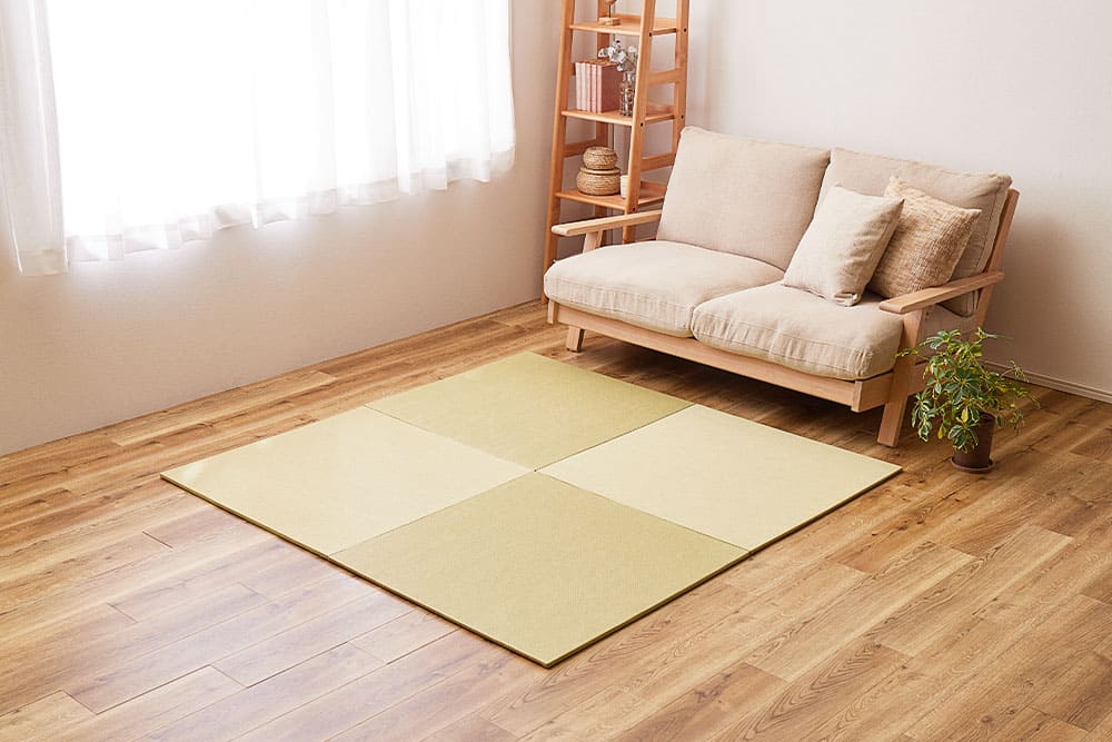 DIY畳 樹 同色3枚セット GRS 82×82×1.3cm メーカー直送 ▼返品・キャンセル不可【他商品との同時購入不可】