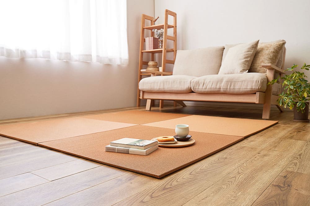 DIY畳 樹 同色12枚セット BR 82×82×1.3cm 【直送品】 返品・キャンセル・他商品と同時購入は不可