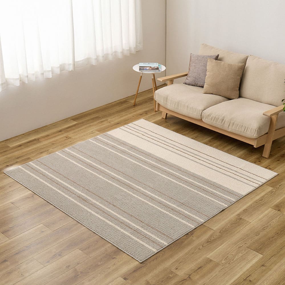 綿混タフトラグ モーリム 約185×240cm グレー メーカー直送 ▼返品・キャンセル不可【他商品との同時購入不可】