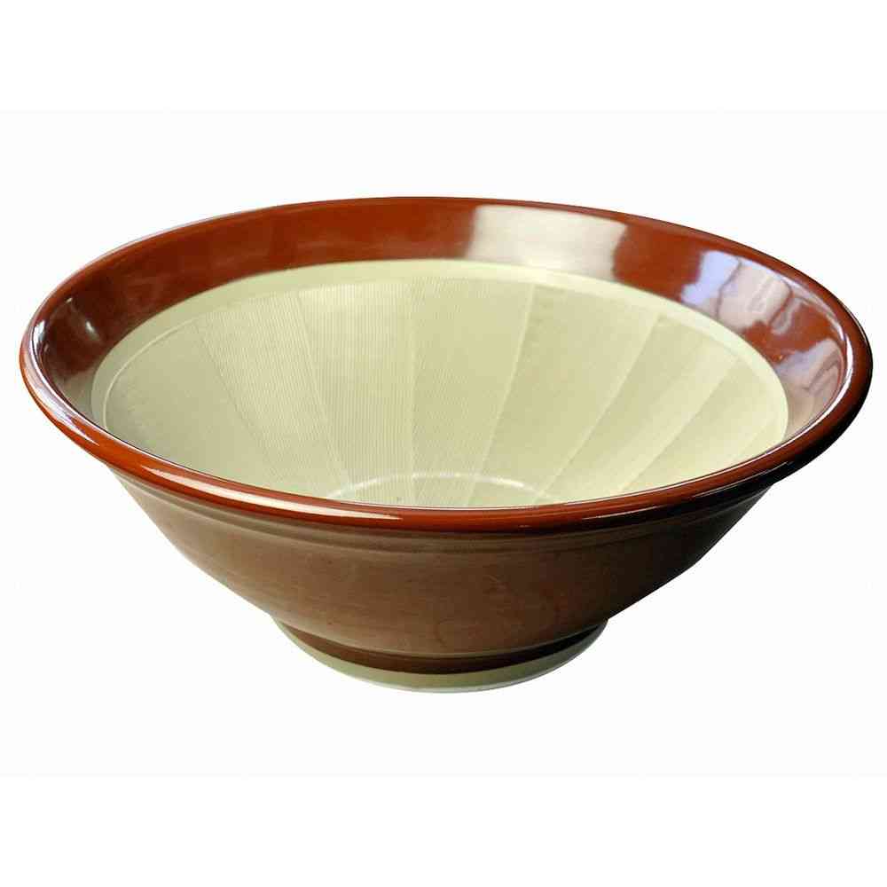 元重製陶所 定番すり鉢 ゴムなし4号 赤茶色 1個