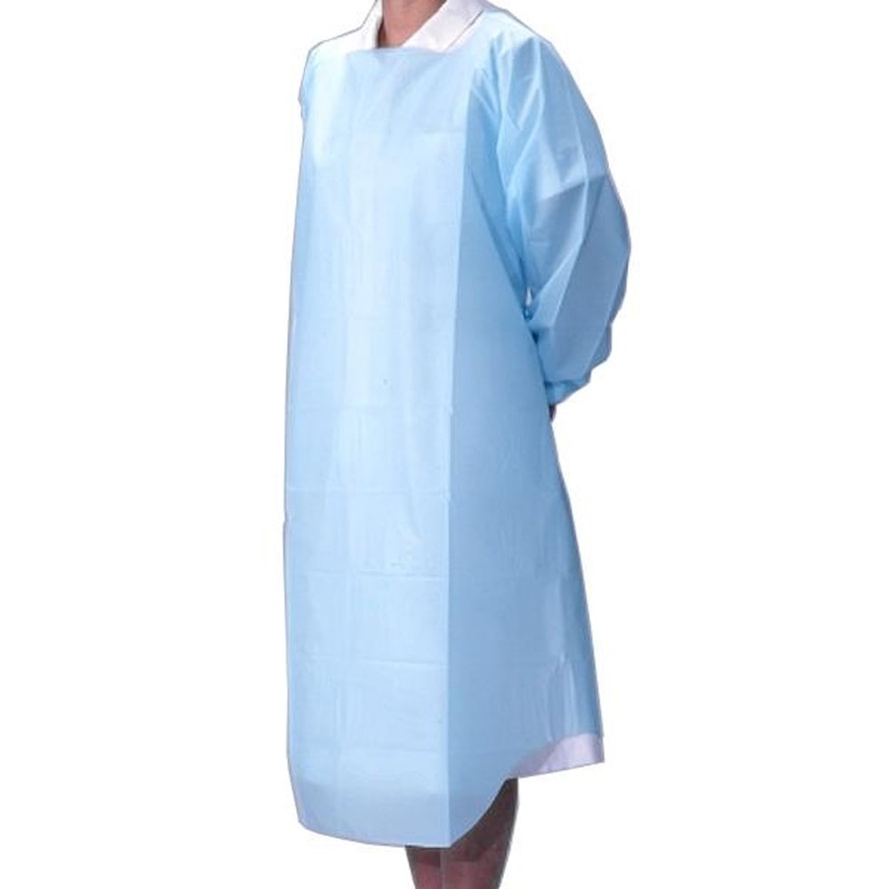 ビニールエプロン 袖つき M 076393 メーカー直送 ▼返品・キャンセル不可【他商品との同時購入不可】