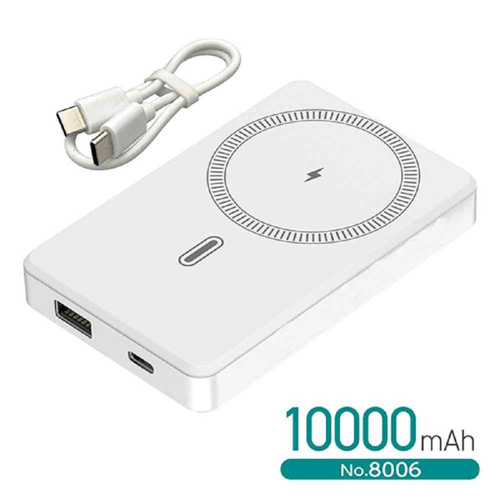 大橋産業 準固体モバイルバッテリー 10000mAh MAG WH No.8006