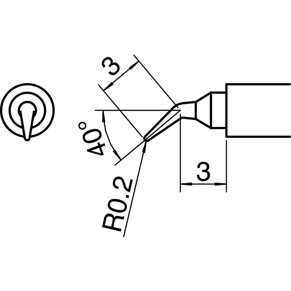 T30J 白光 こて先/J型 メーカー直送 ▼返品・キャンセル不可【他商品との同時購入不可】
