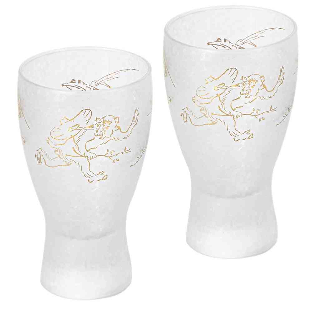 アデリア プレミアム鳥獣戯画酒グラスペアセット 100ml×2個