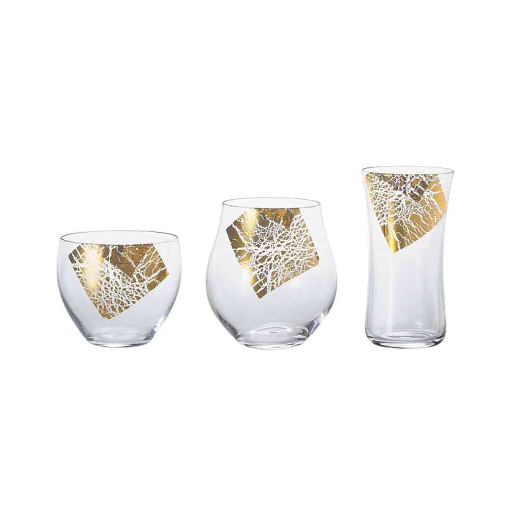 アデリア クラフトサケグラス 金羅凛 酒器三種揃え 150ml×1個、230ml×1個、120ml×1個