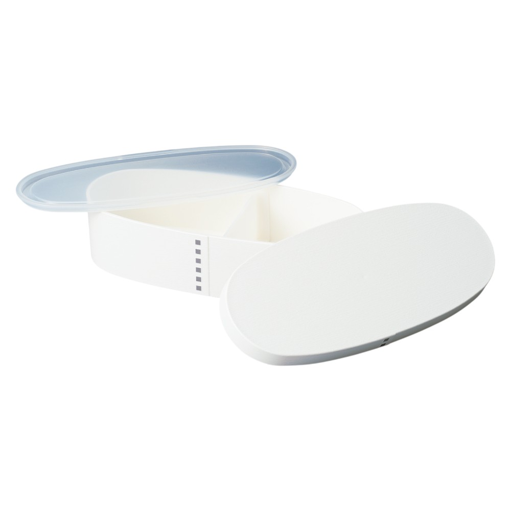 たつみや スリム曲げわっぱ一段弁当 マットホワイト