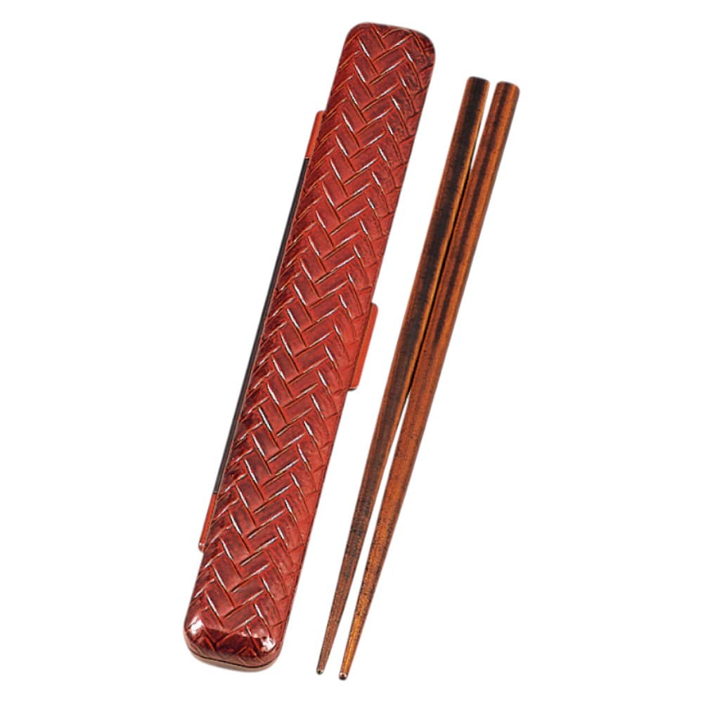 たつみや あじろ箸箱セット 春慶 18.0