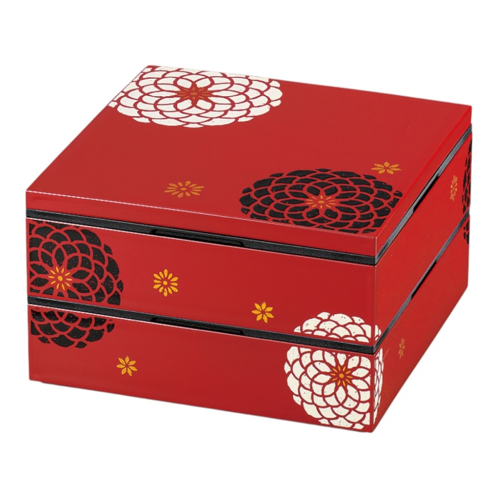 たつみや 角二段オードブル重 百華 赤 19.5