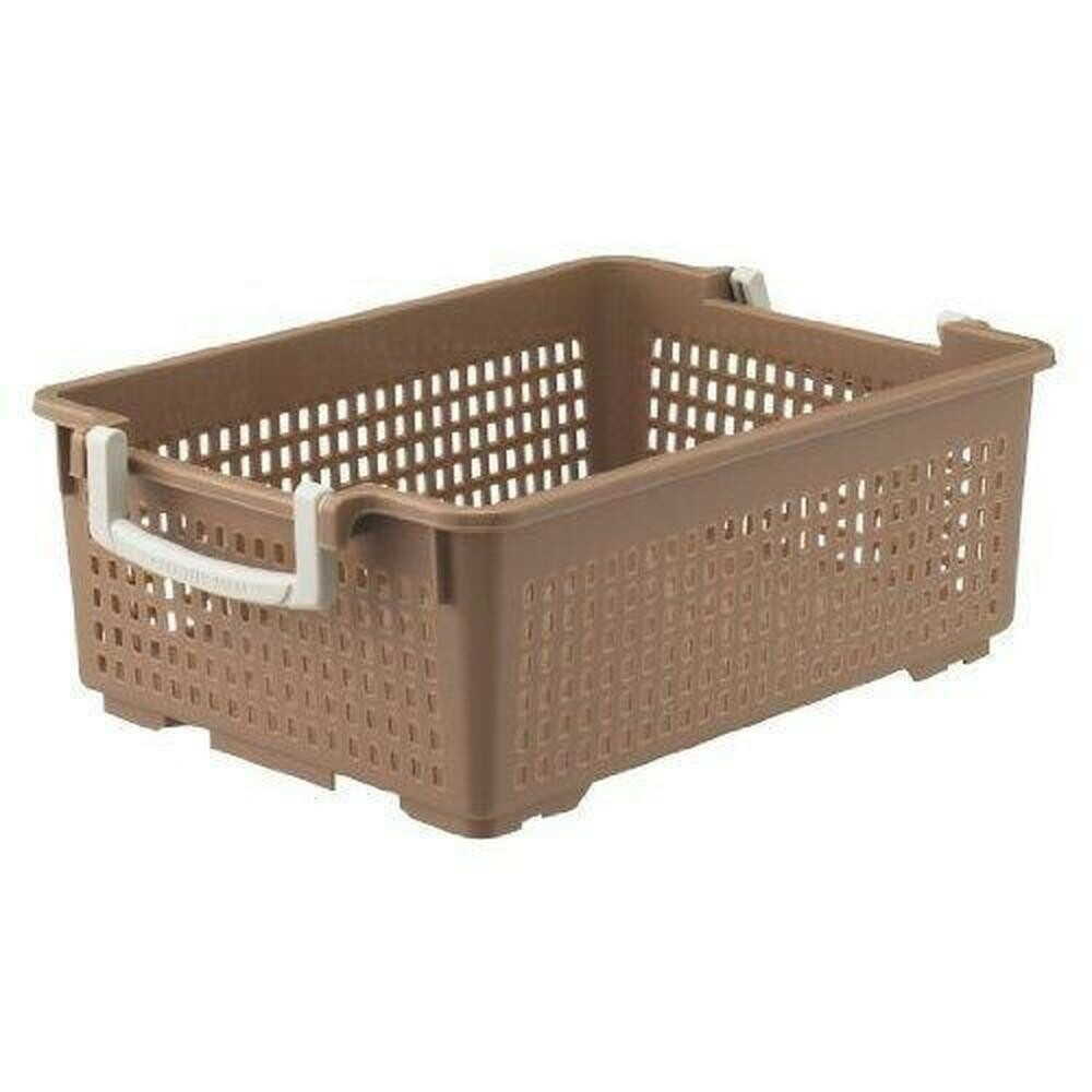 伊勢藤 フリーバスケット M ベージュ