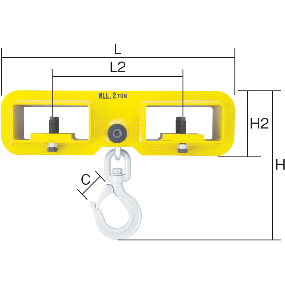 スーパー フォークリフト用吊フック 容量:2ton メーカー直送 ▼返品・キャンセル不可【他商品との同時購入不可】