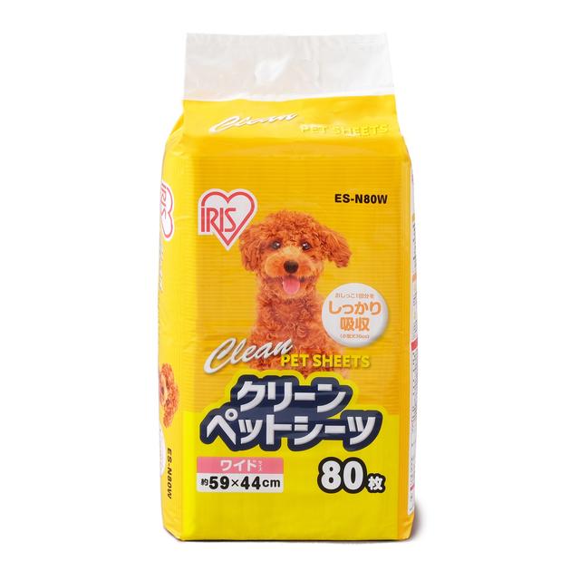 アイリスオーヤマ ペットシーツ ワイド 80枚 ES‐N80W【4個セット】
