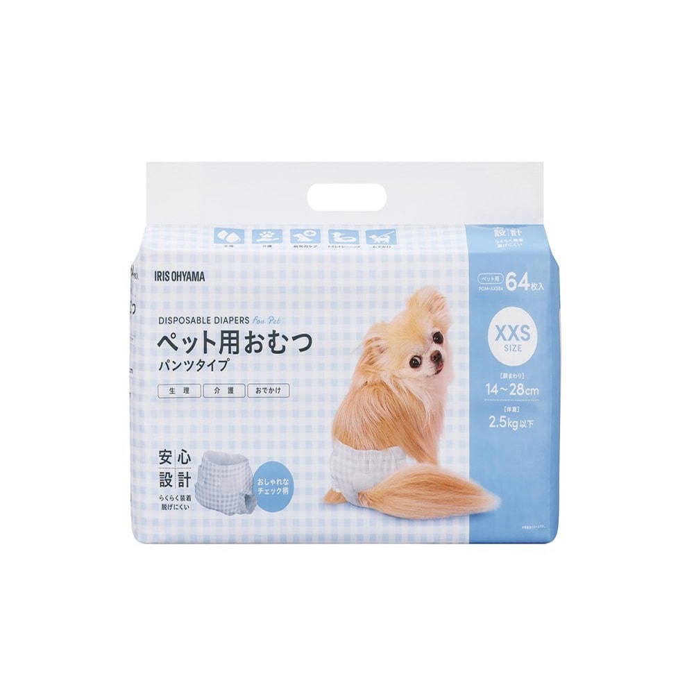 アイリスオーヤマ ペット用おむつ XXS 64枚入