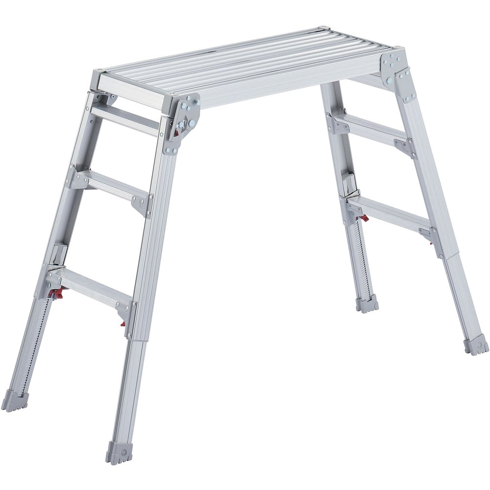 ハセガワ アルミ製脚部伸縮式足場台58~80cm(17676) メーカー直送 ▼返品・キャンセル不可【他商品との同時購入不可】