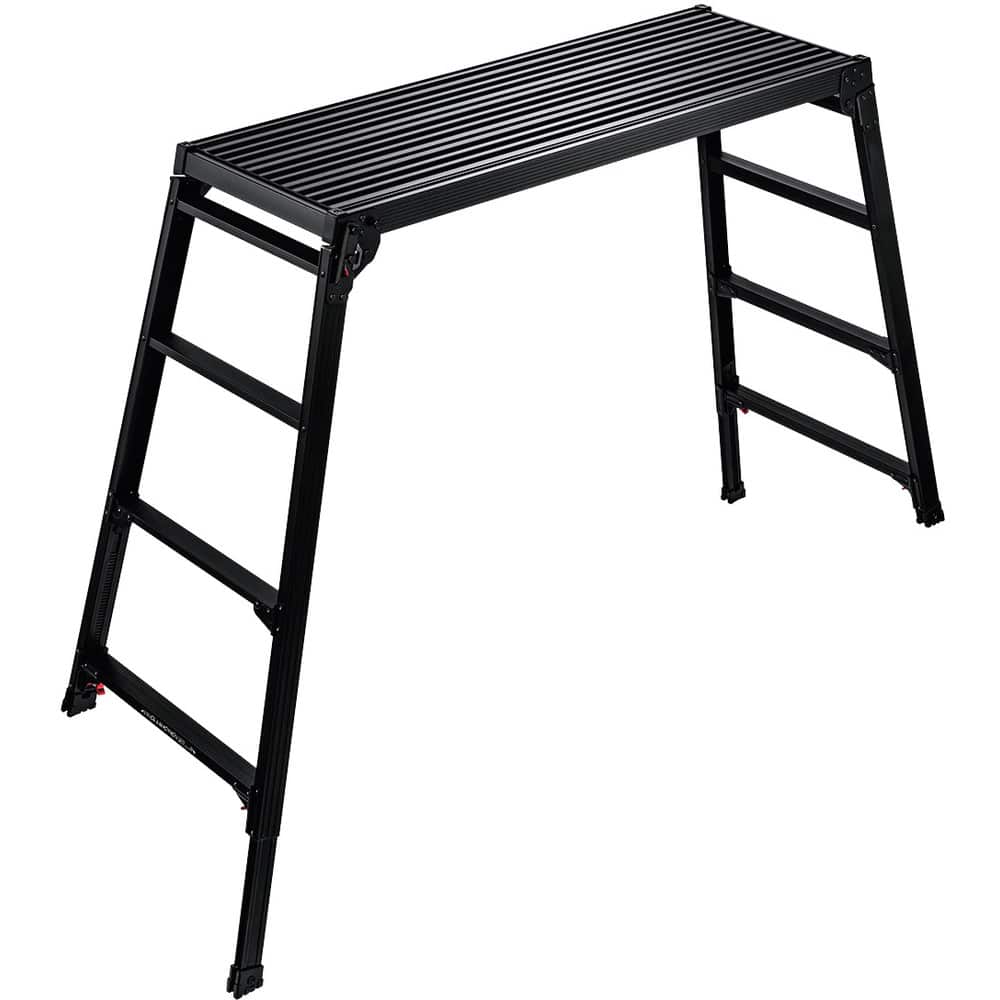 ハセガワ 脚部伸縮式足場台(ブラックレーベル) メーカー直送 ▼返品・キャンセル不可【他商品との同時購入不可】