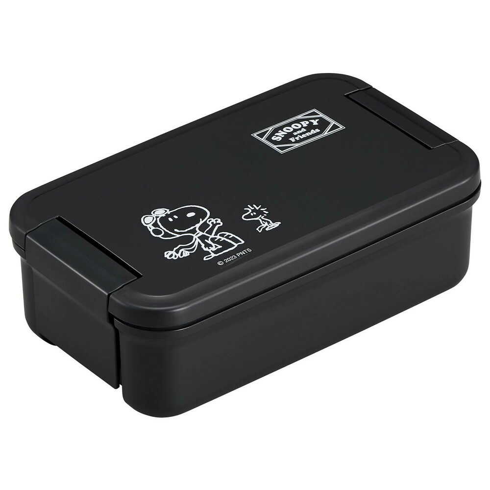 オーエスケー スヌーピーブラックランチボックス1段 ブラック