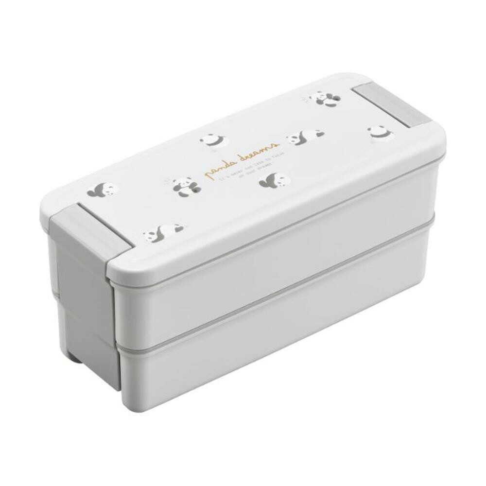 オーエスケー パンダランチボックス二段 ホワイト