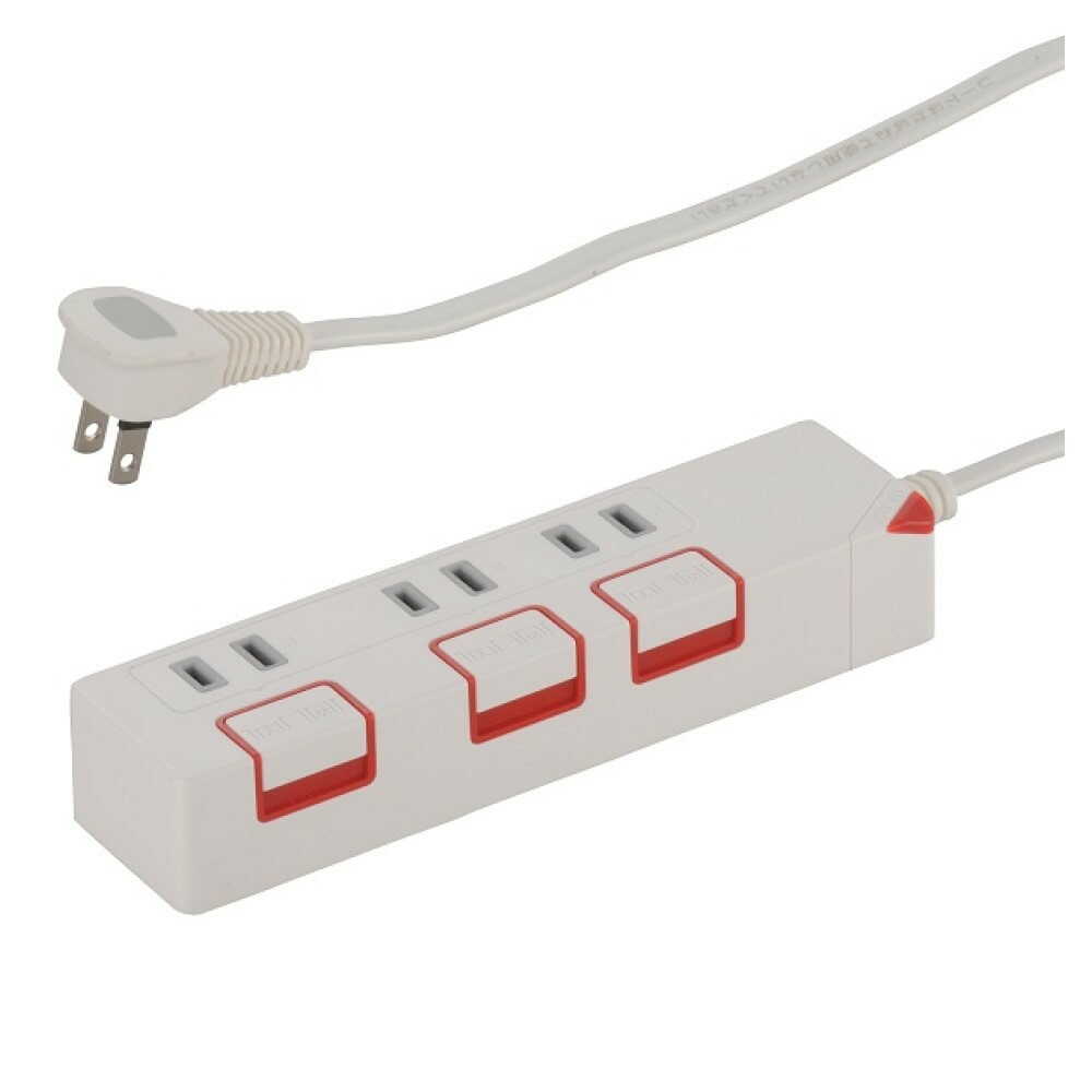 オーム電機 節電タップ 3個口 2.5m