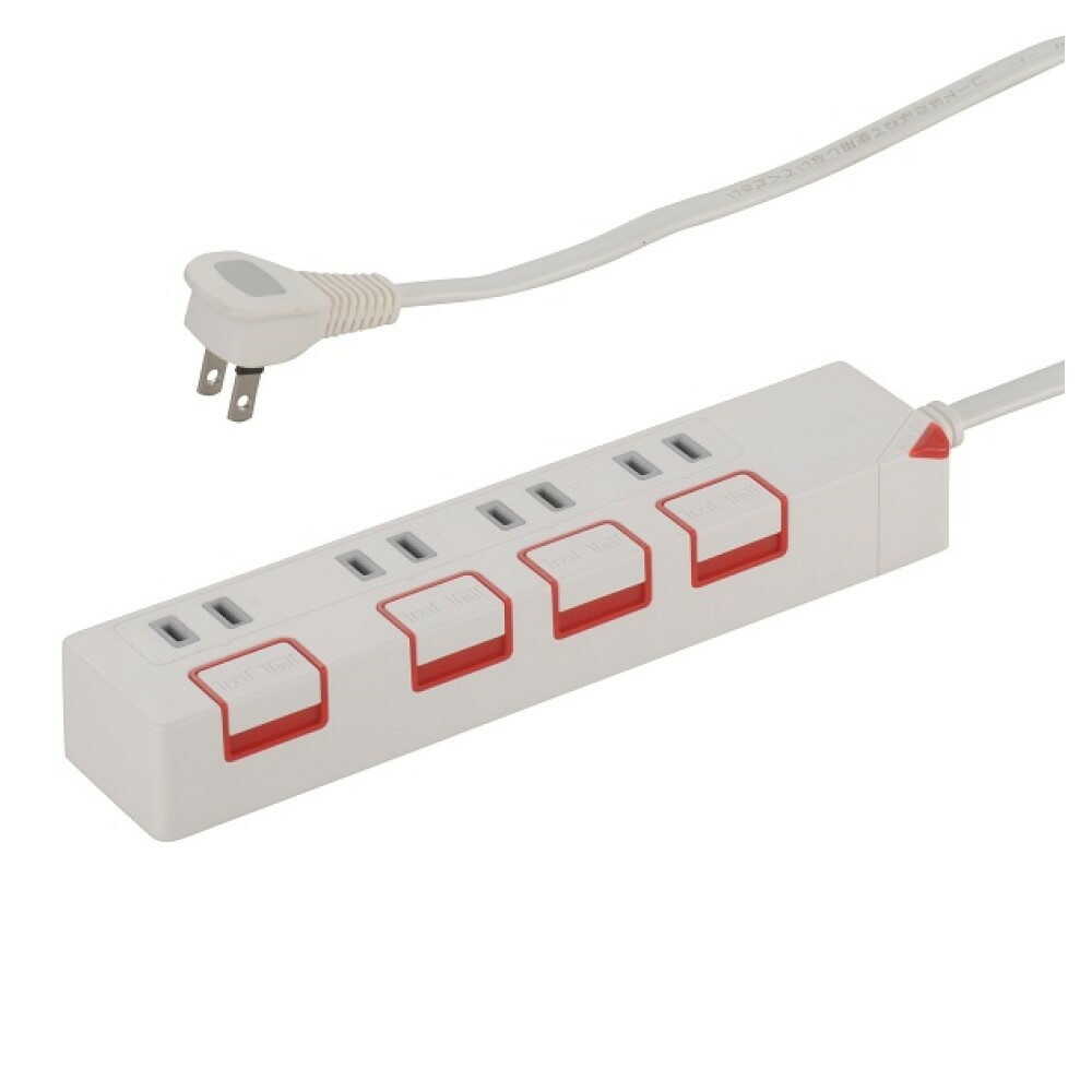 オーム電機 節電タップ 4個口 1.5m