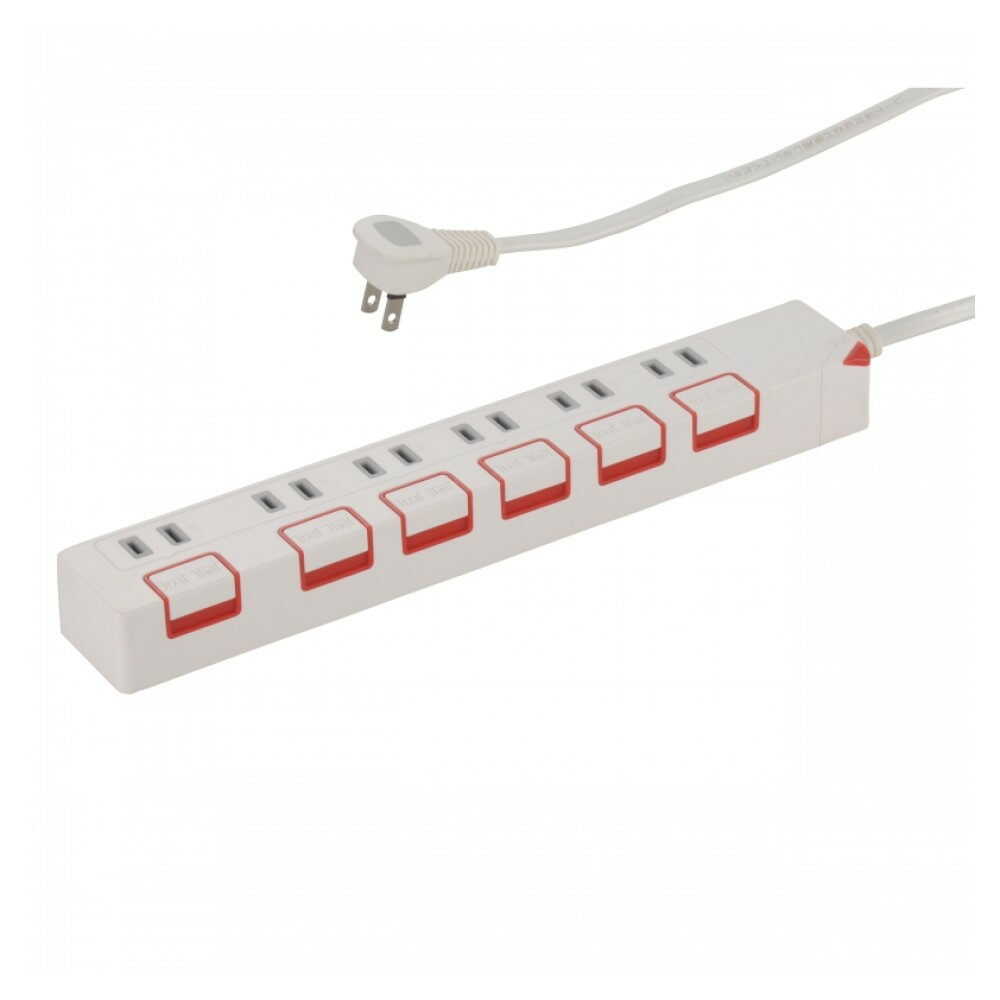 オーム電機 節電タップ 6個口 1.5m