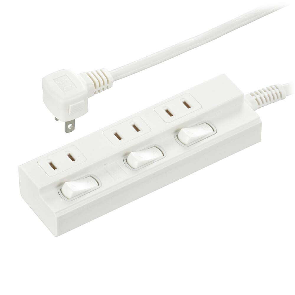 オーム電機 節電タップ 3個口 3m