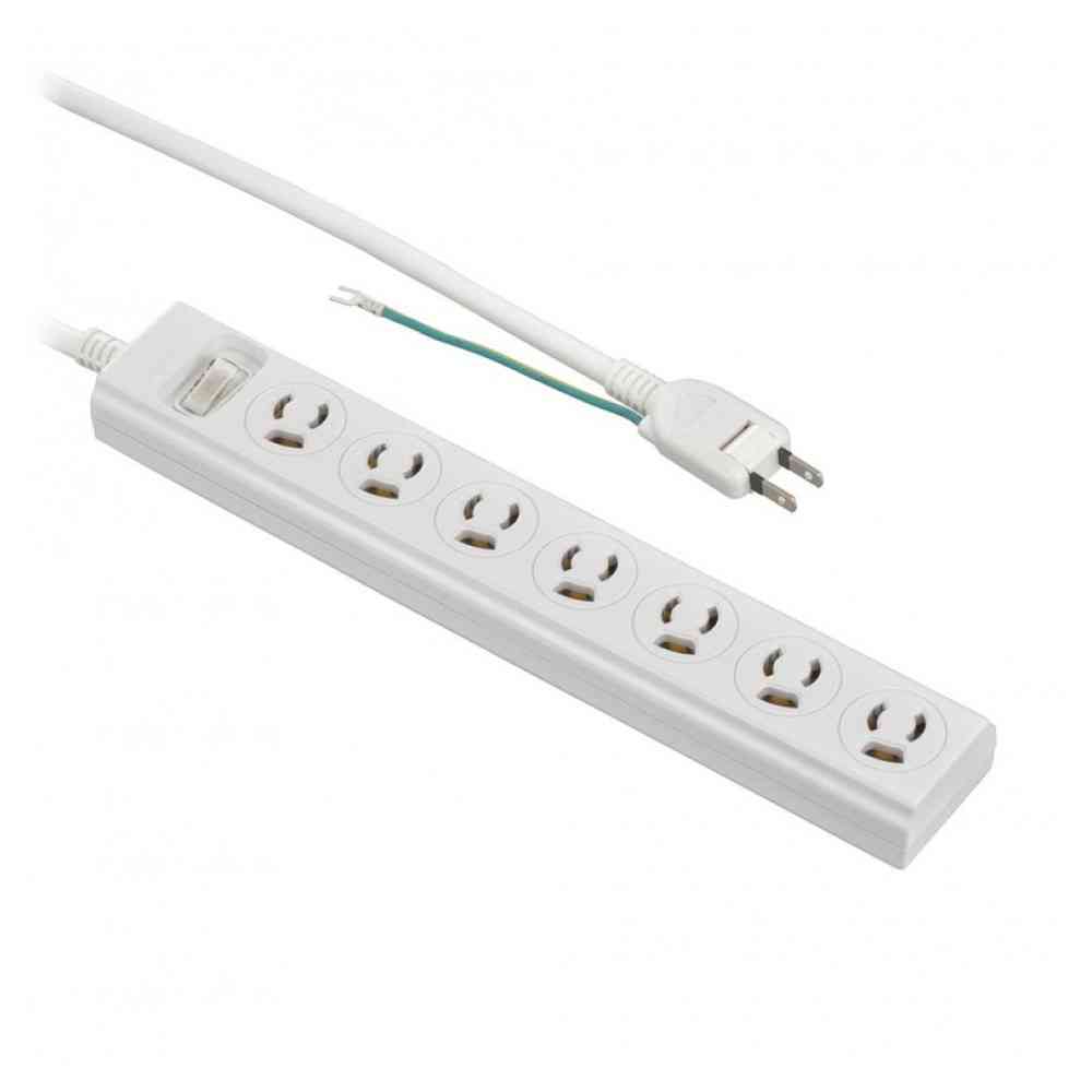 オーム電機 抜け止めOAタップ アース付き3ピンプラグ対応 雷ガード 7個口 3m HS-TKL733PB3-W