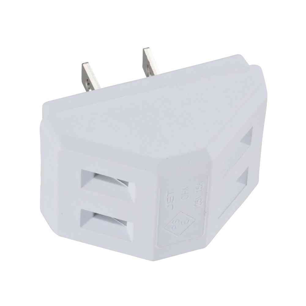 オーム電機 三角2口タップ HS-TM2SA1-W