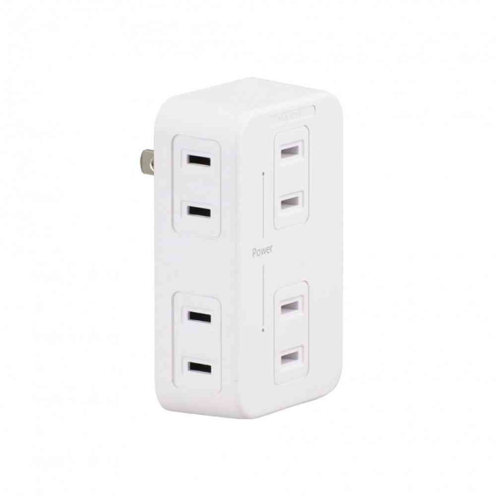 オーム電機 発煙ガード安全タップ6個口 HS-A6H-W