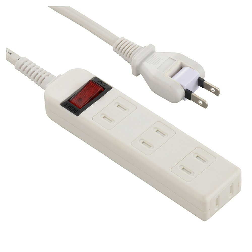 オーム電機 ブレーカー付安全タップ 4個口 2m