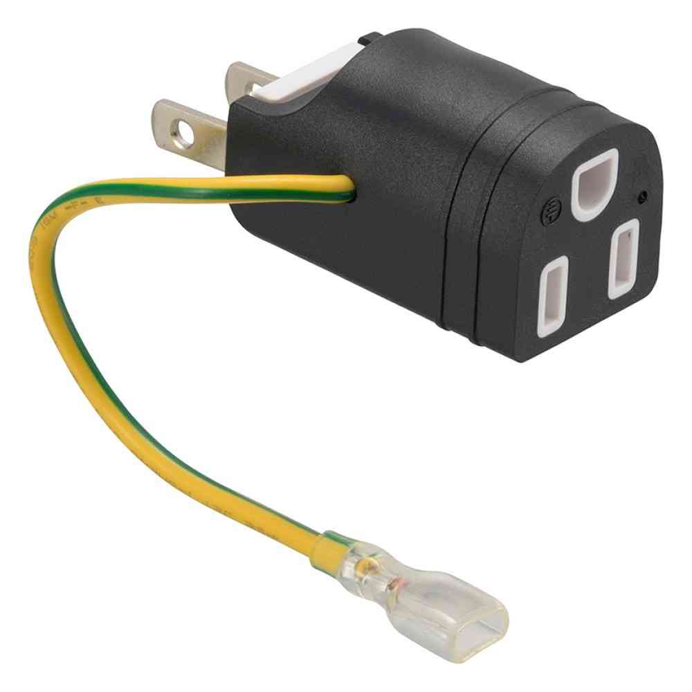 オーム電機 接地アダプターフリープラグ 変換用 アース端子カバー付き HS-TM1EFP3-K