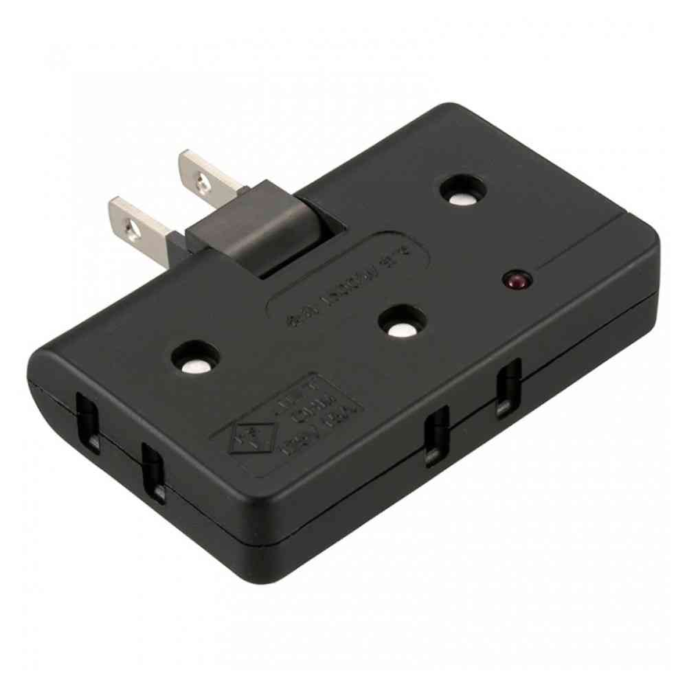 オーム電機 雷に強いコーナータップ 3個口 HS-AKS3PBT-K