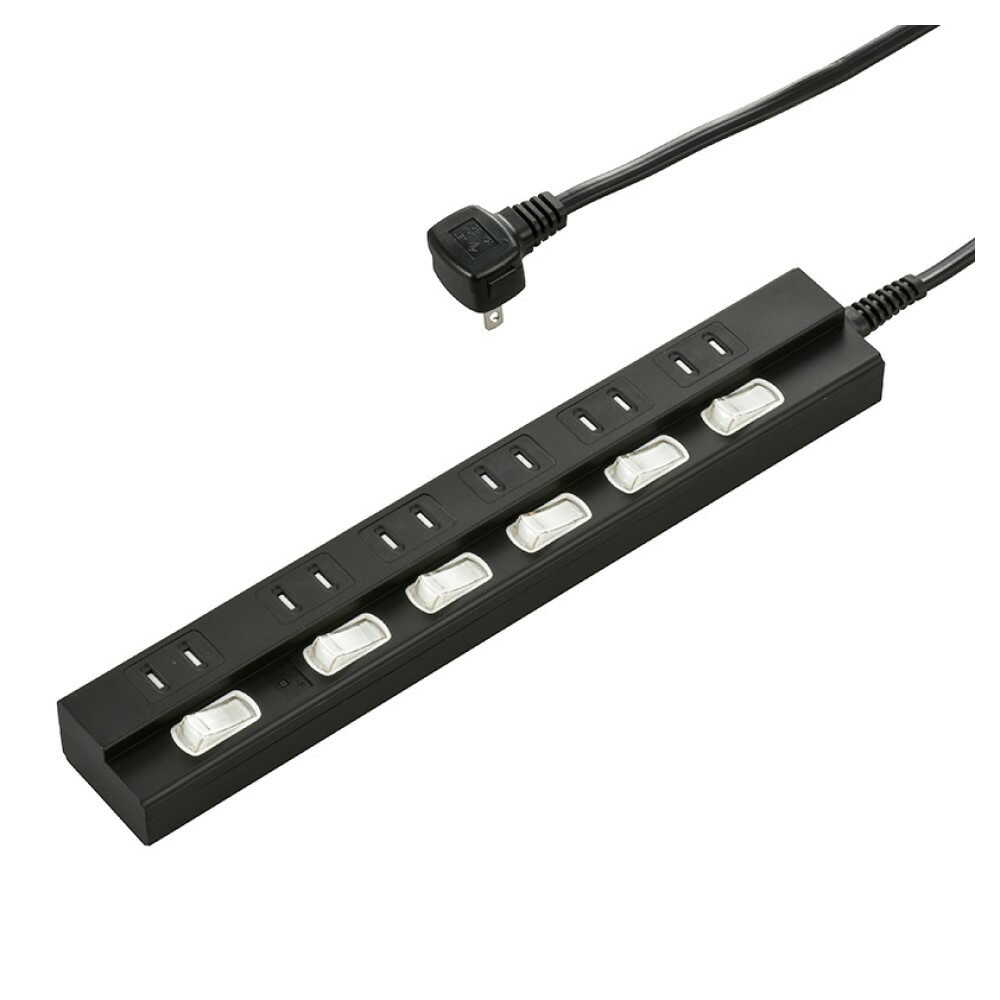 オーム電機 雷に強い節電タップ 6個口 3m