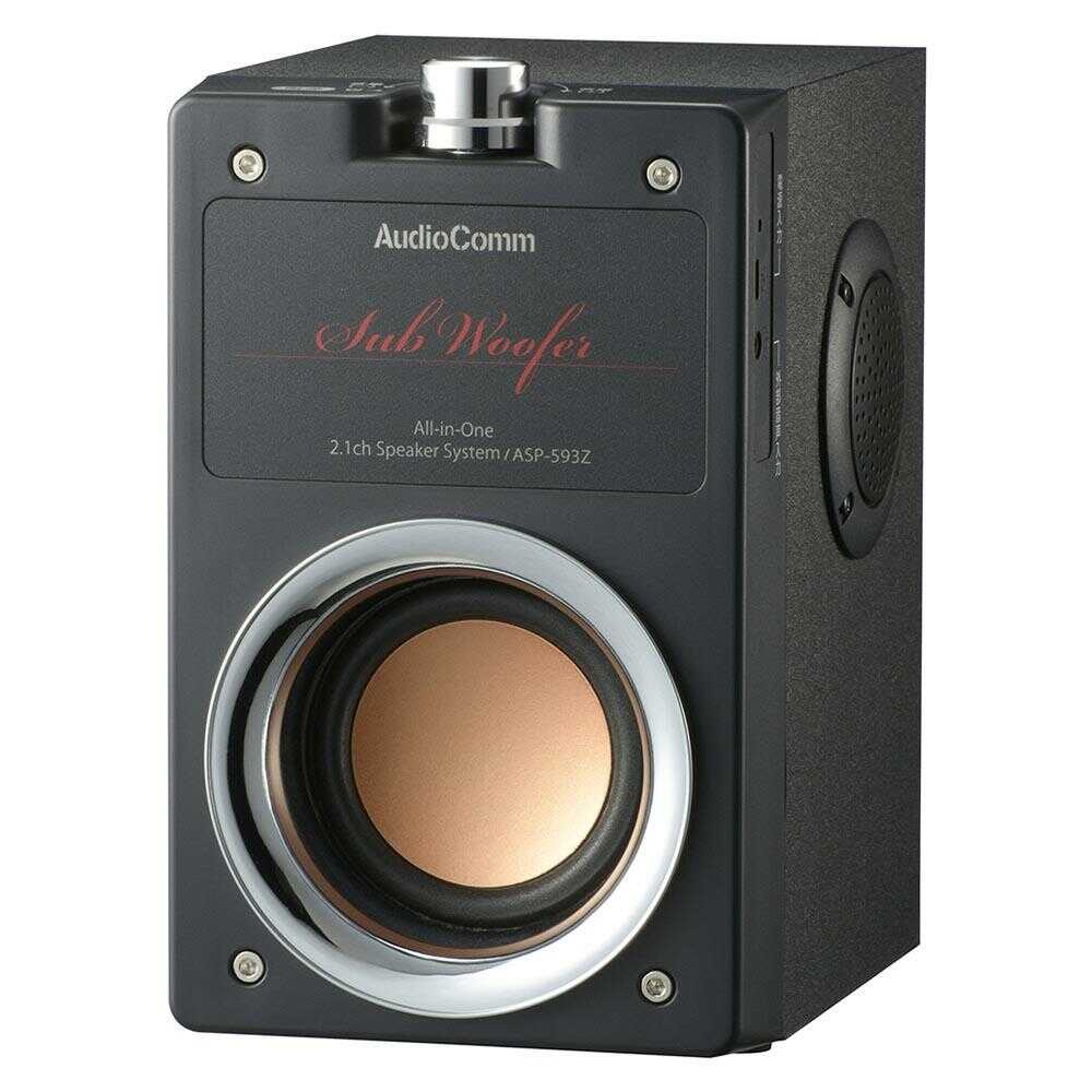 オーム電機 一体型2.1chスピーカーシステム 1台