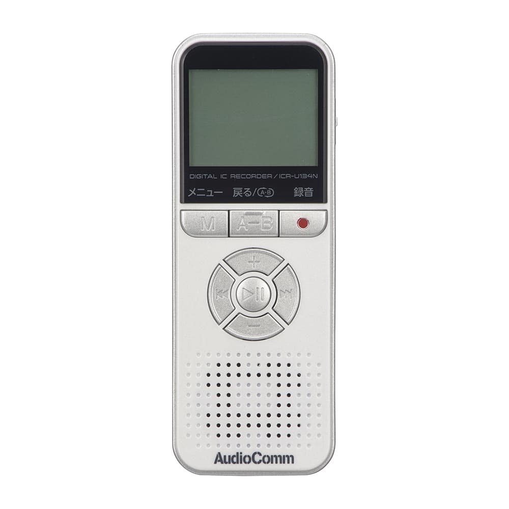 オーム電機 AudioComm デジタル ICレコーダー4GB 1個