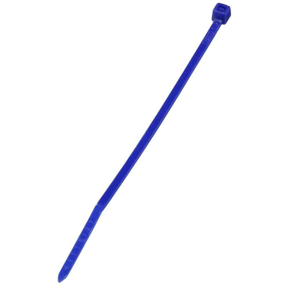 オーム電機 カラータイ 屋内用 100mm 青 04-3160 50本入