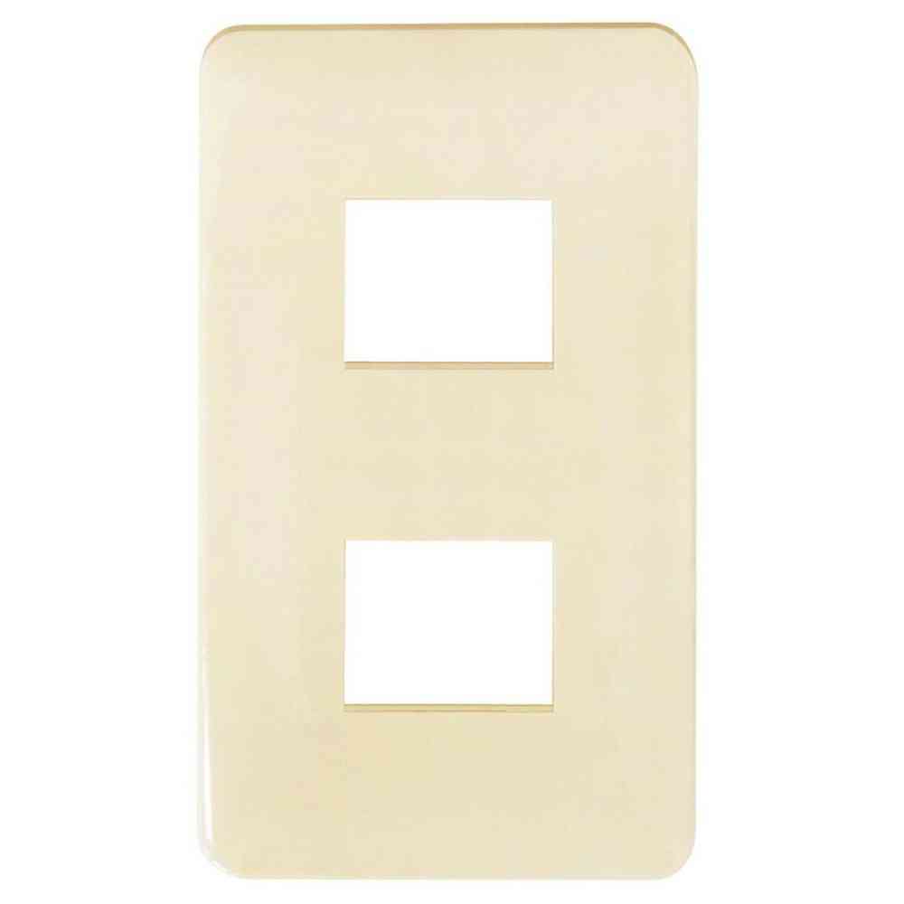 オーム電機 埋込プレート 2口用 04-7283