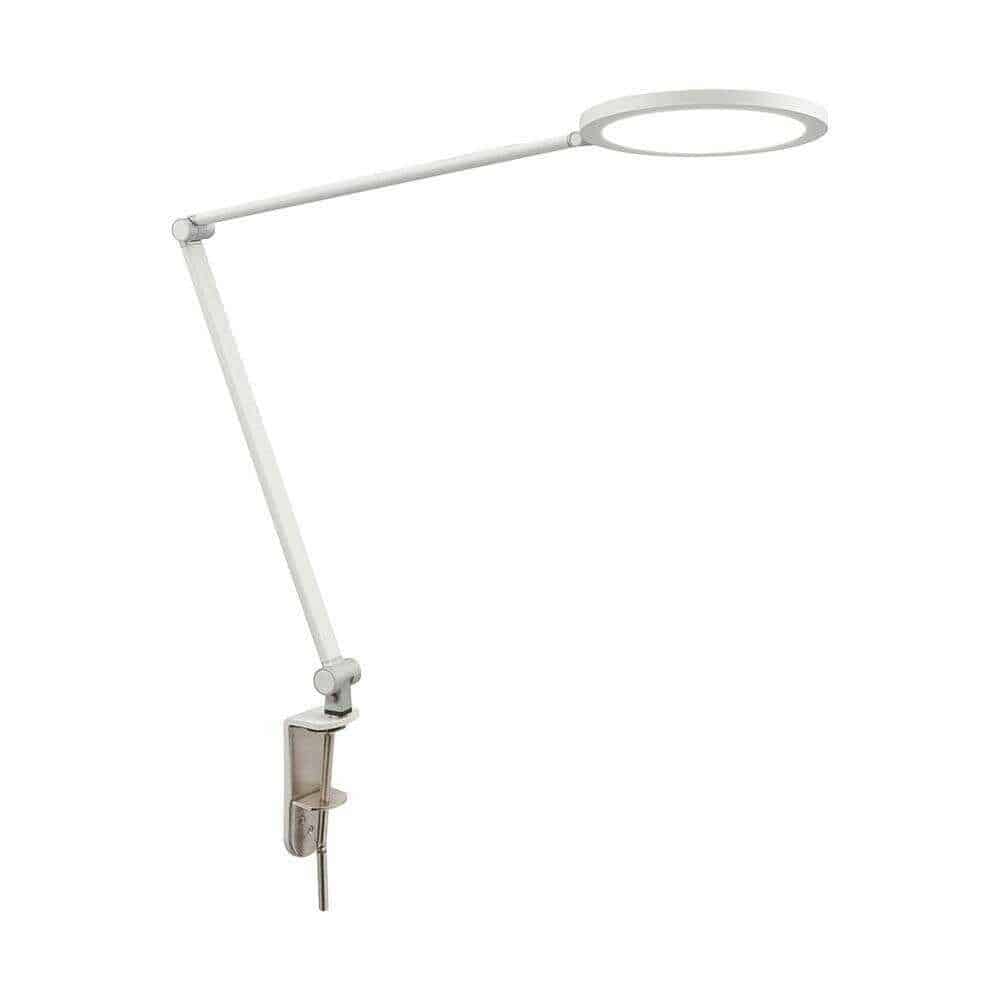 オーム電機 LEDアームライト 調光調色 ホワイト