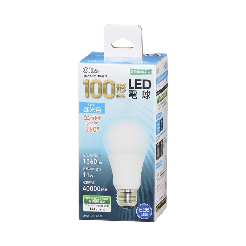 オーム電機 LED電球 A型 E26 100W